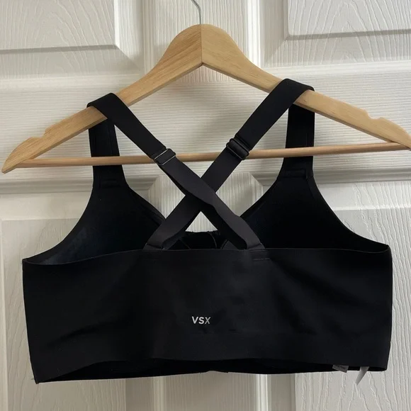 NWT VSX Victoria’s Secret Black Knockout Front-Close Zip Up Sports Bra Size 36D - Picture 7 of 13